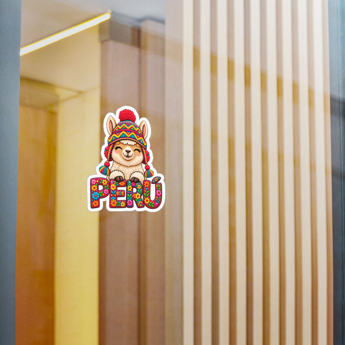 Best Chullo Llama Peru Sticker - Cute Floral Andean Decal