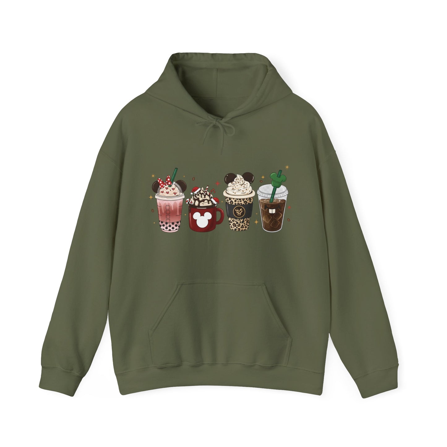 Playful Coffee Drinks Hoodie USA ☕✨ – Unisex Hoodie for Coffee Lovers