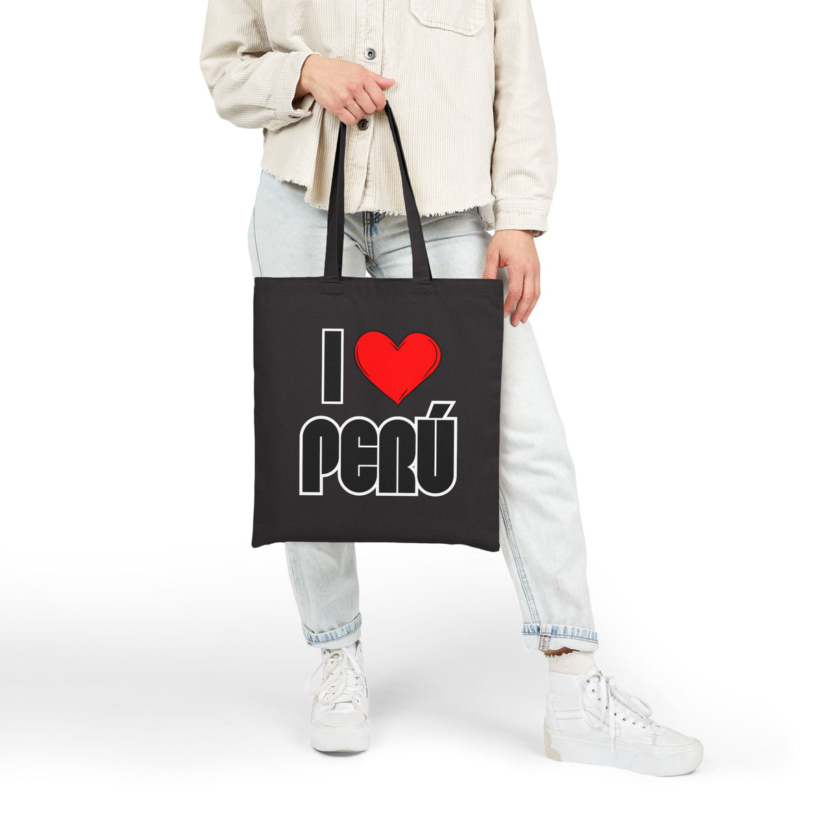 Best Peruvian Canvas Tote Bag "I Love Peru"