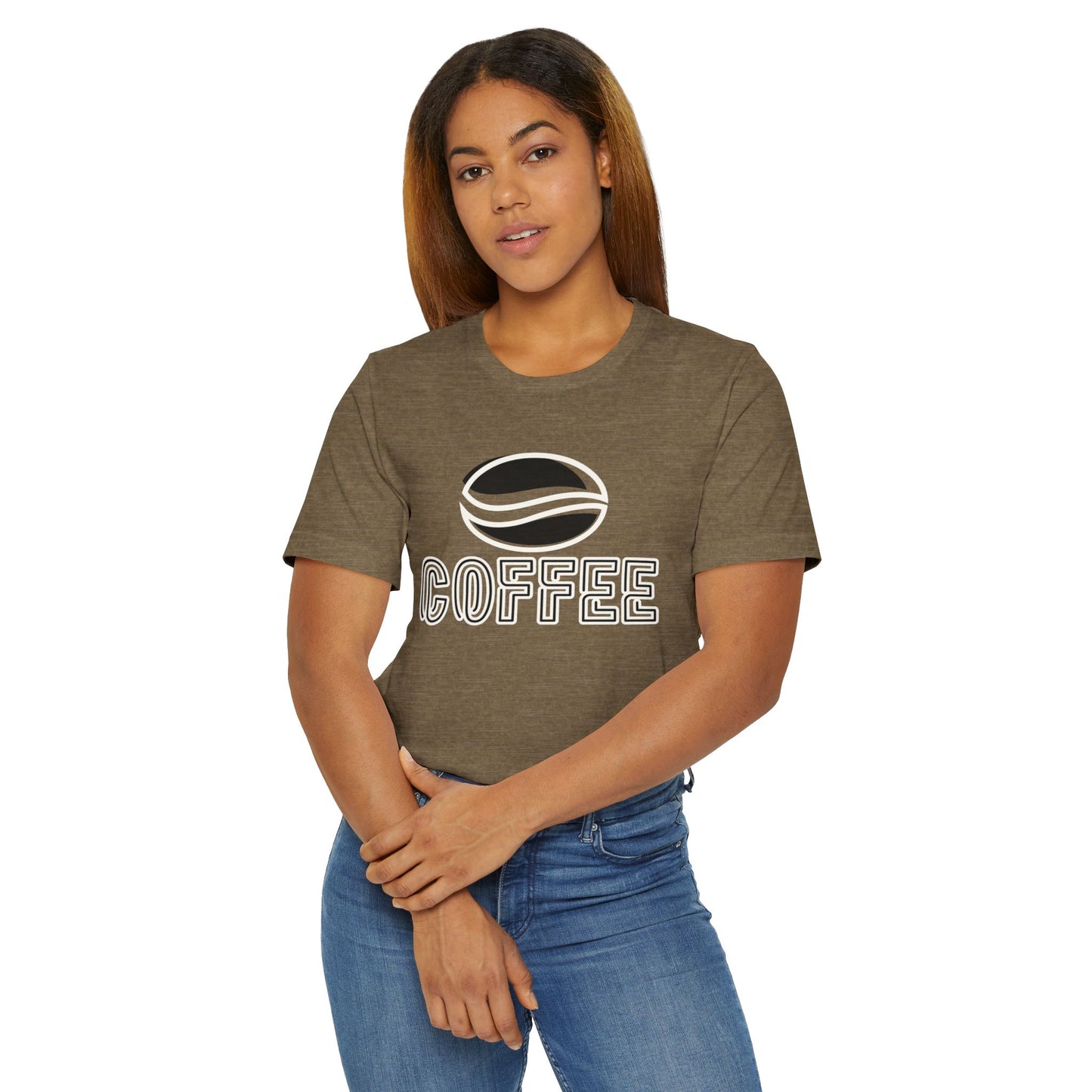 Black Coffee Logo T-Shirt – Minimalist Coffee Bean Graphic Tee for Coffee Lovers (USA Only)