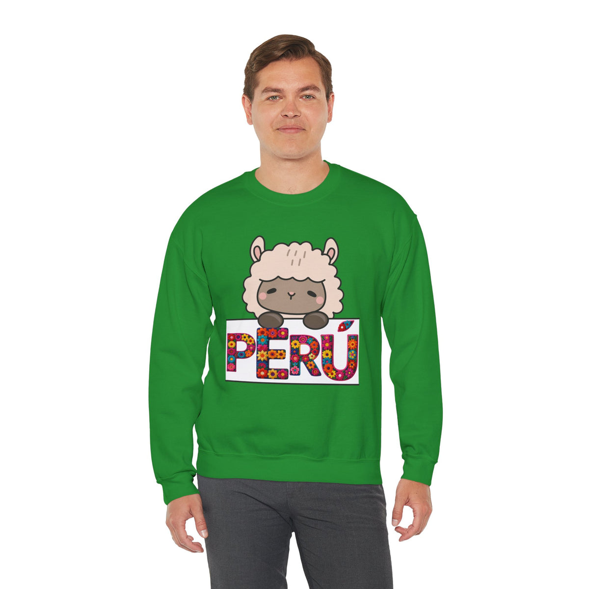 Best Peru Floral Llama Sweatshirt - Crewneck