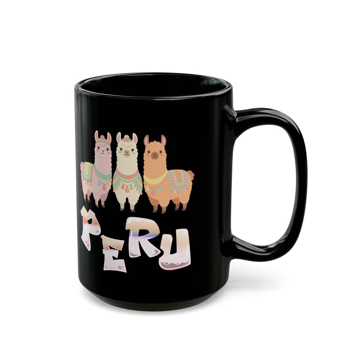 Best Peru Three Llamas Coffee Mug - Black