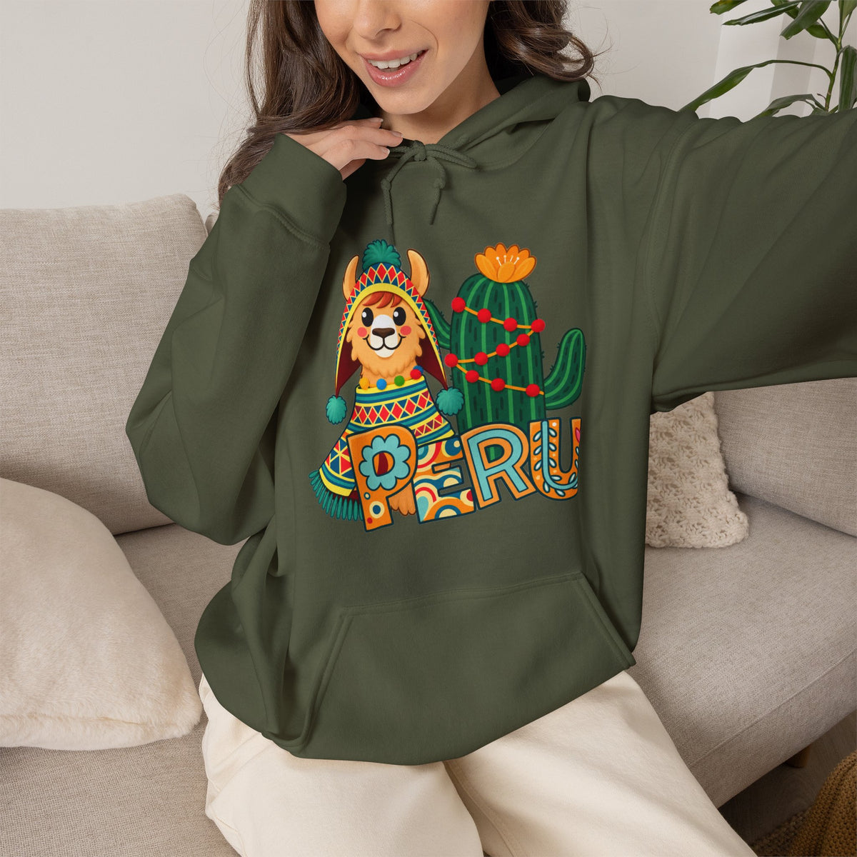 Best Peru Llama Hoodie - Cozy Peruvian Gift for Him & Her