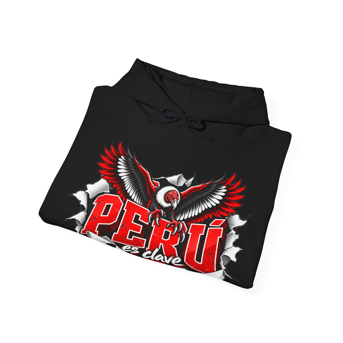 Best Perú es Clave Condor Hoodie - Red & White Peru Gift