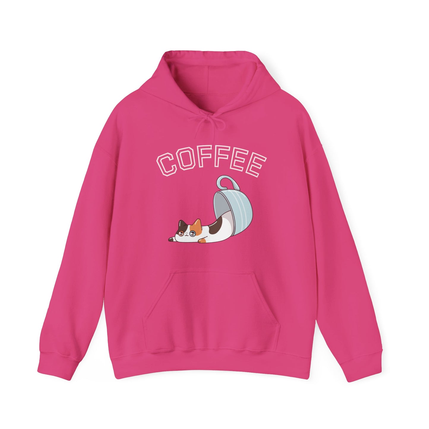 Coffee Cat Hoodie (Unisex) – Cute Cat in Coffee Mug Graphic, Hoodie for Coffee Lovers (USA Only)