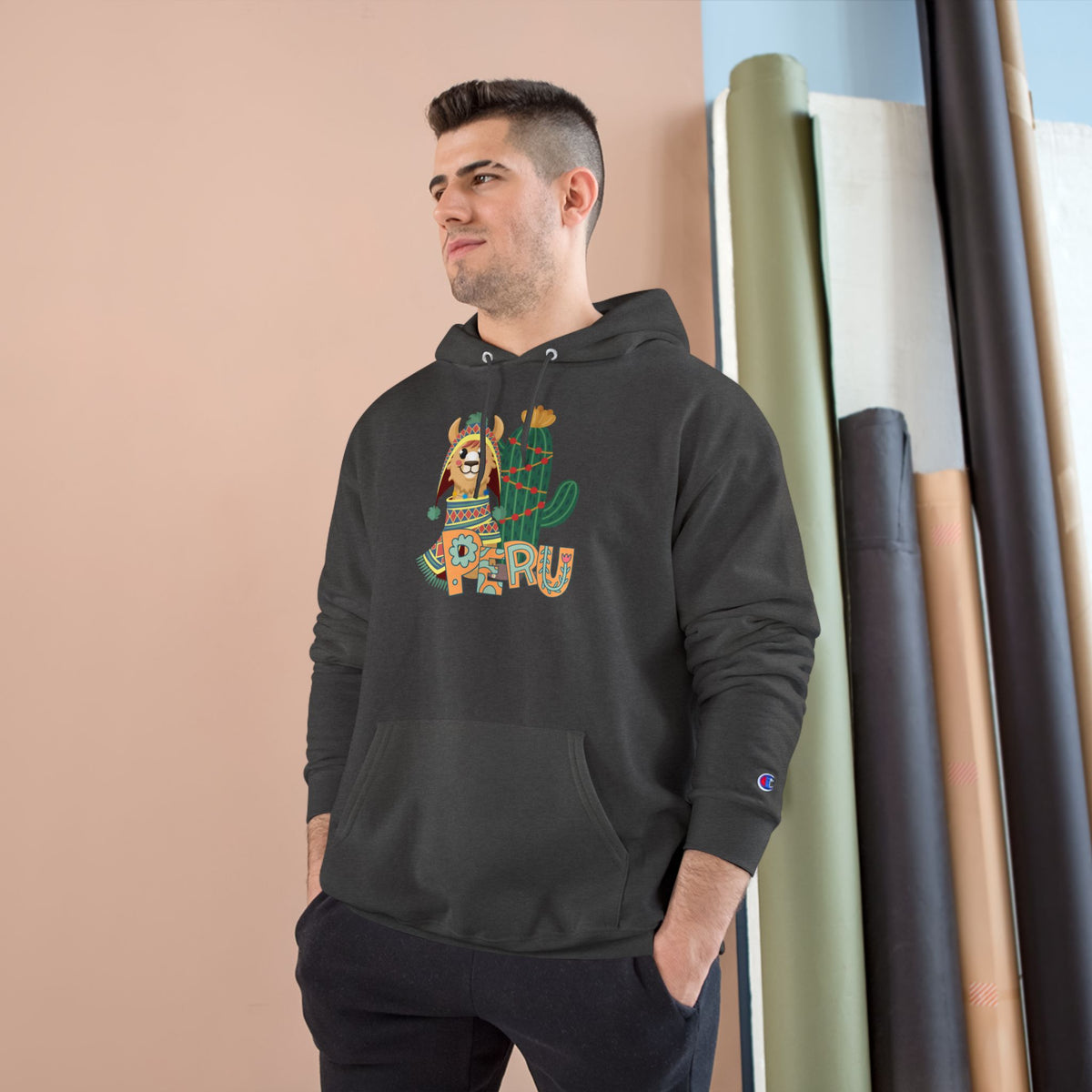 Best Peru Llama Cactus Champion Hoodie USA