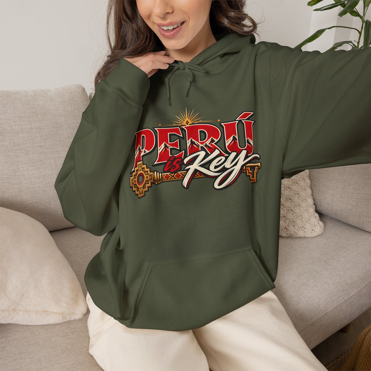 Best Peru is Key Hoodie - Golden Sun & Andes Peruvian Gift