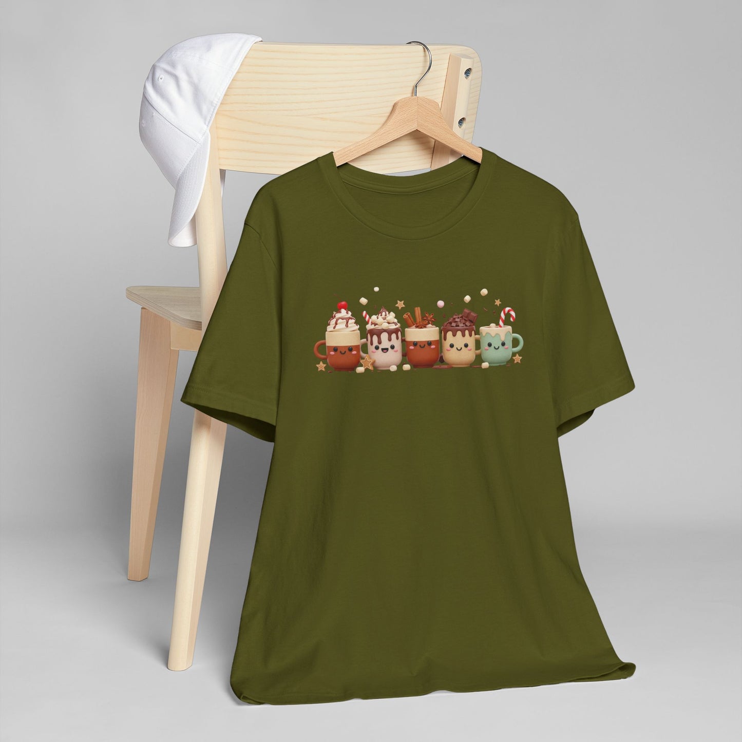 🍫☕ Cute Holiday Cocoa Mugs T-Shirt USA | Festive Coffee Tee