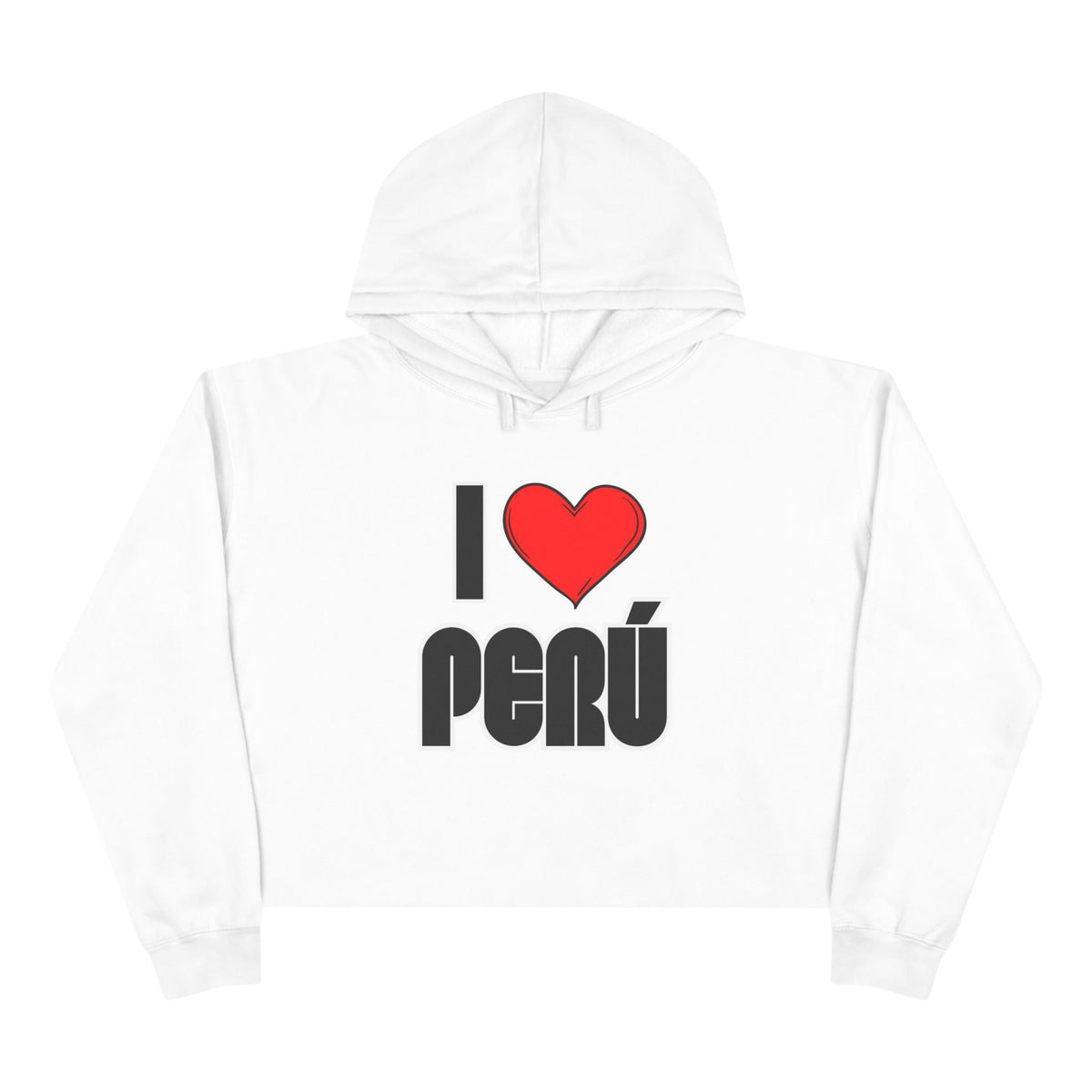 Best I Love Peru Crop Hoodie - Cute Peruvian Pride Gift