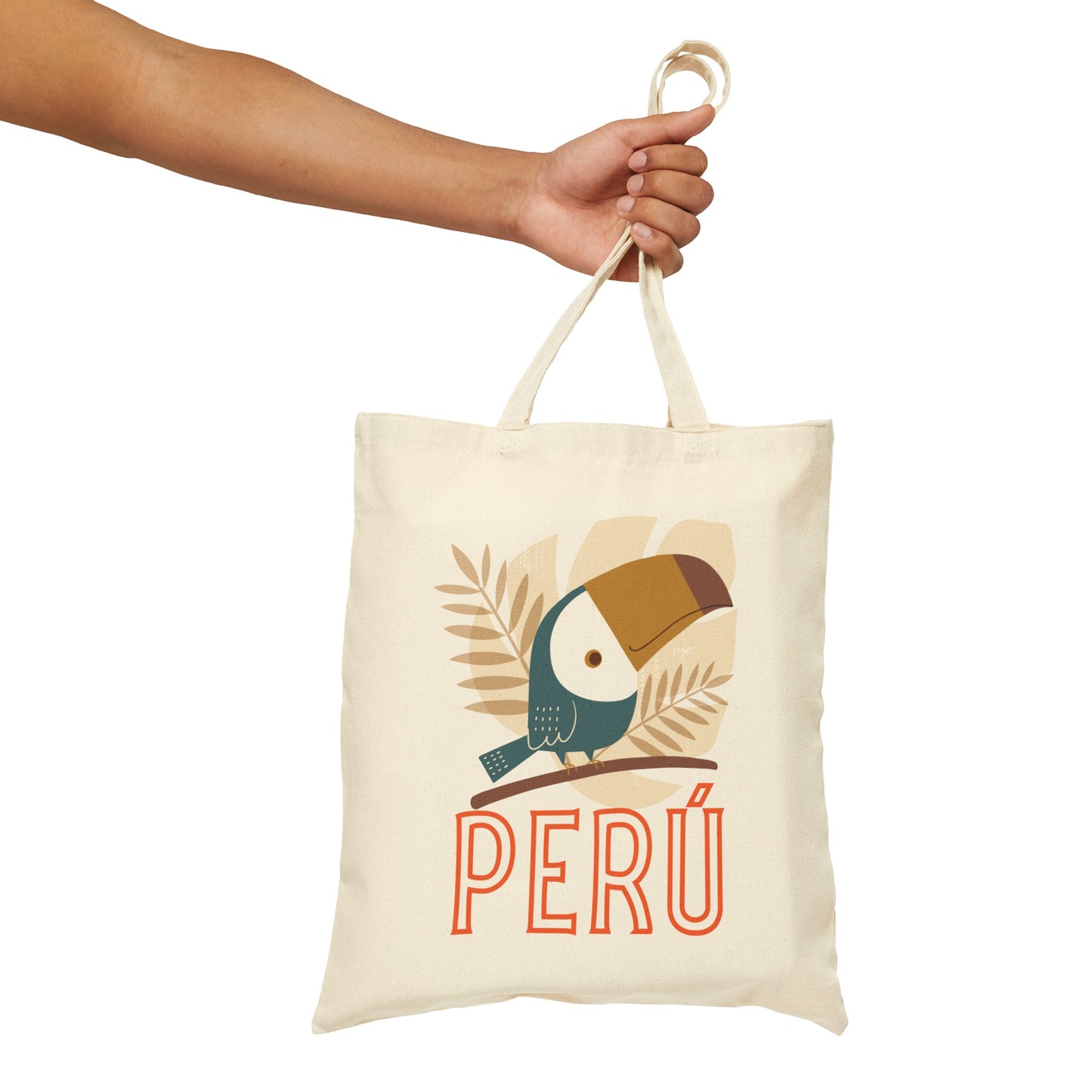 Peruvian Cotton Canvas Tote Bag "Tucan Peru"