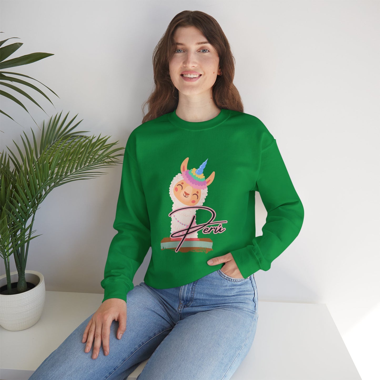 Best Unisex Sweatshirt Peruvian Inspired "Llama Unicorn"