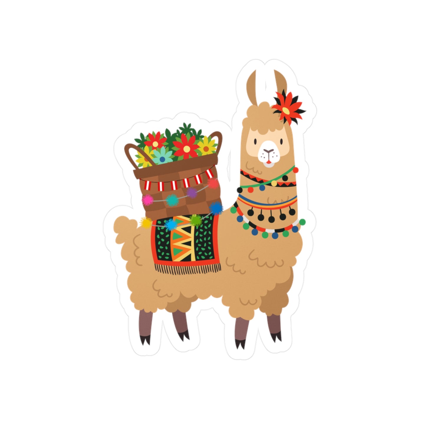 Best Peruvian Llama Sticker USA 🇵🇪 Waterproof Vinyl Decal