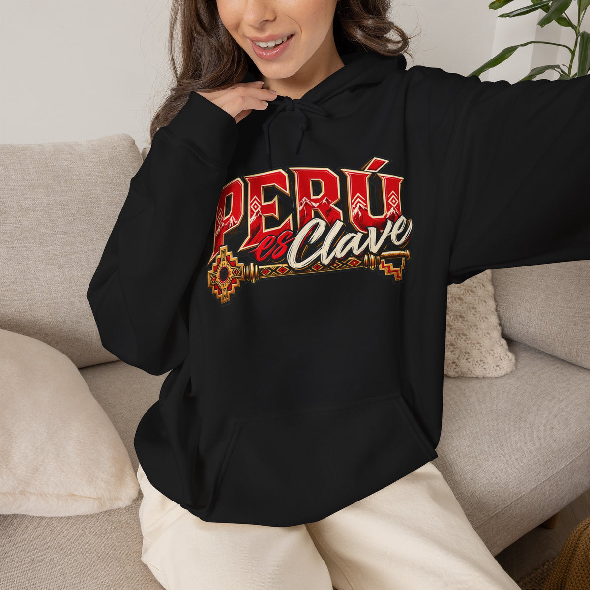 Best Perú es Clave Hoodie - Gold Key & Andes Design Gift