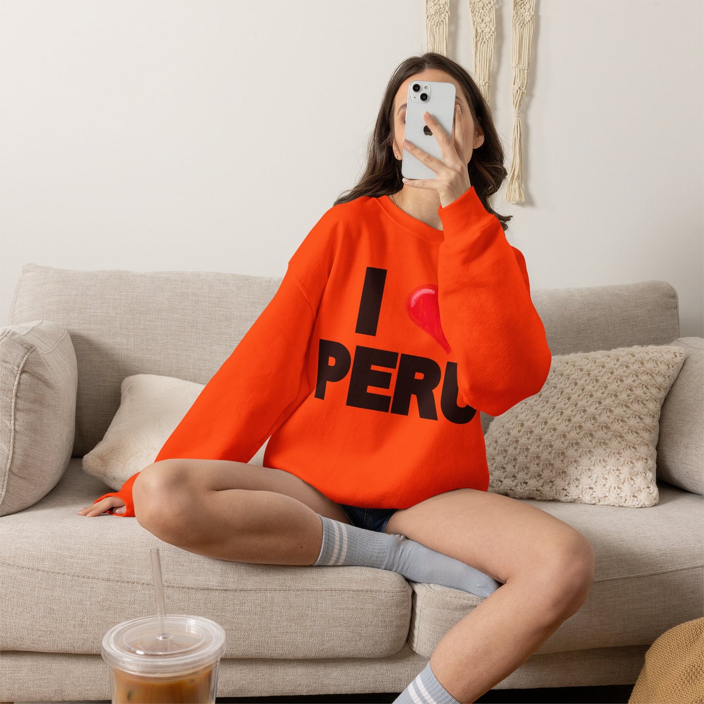 Best Peruvian Unisex Sweatshirt "I Love Peru"