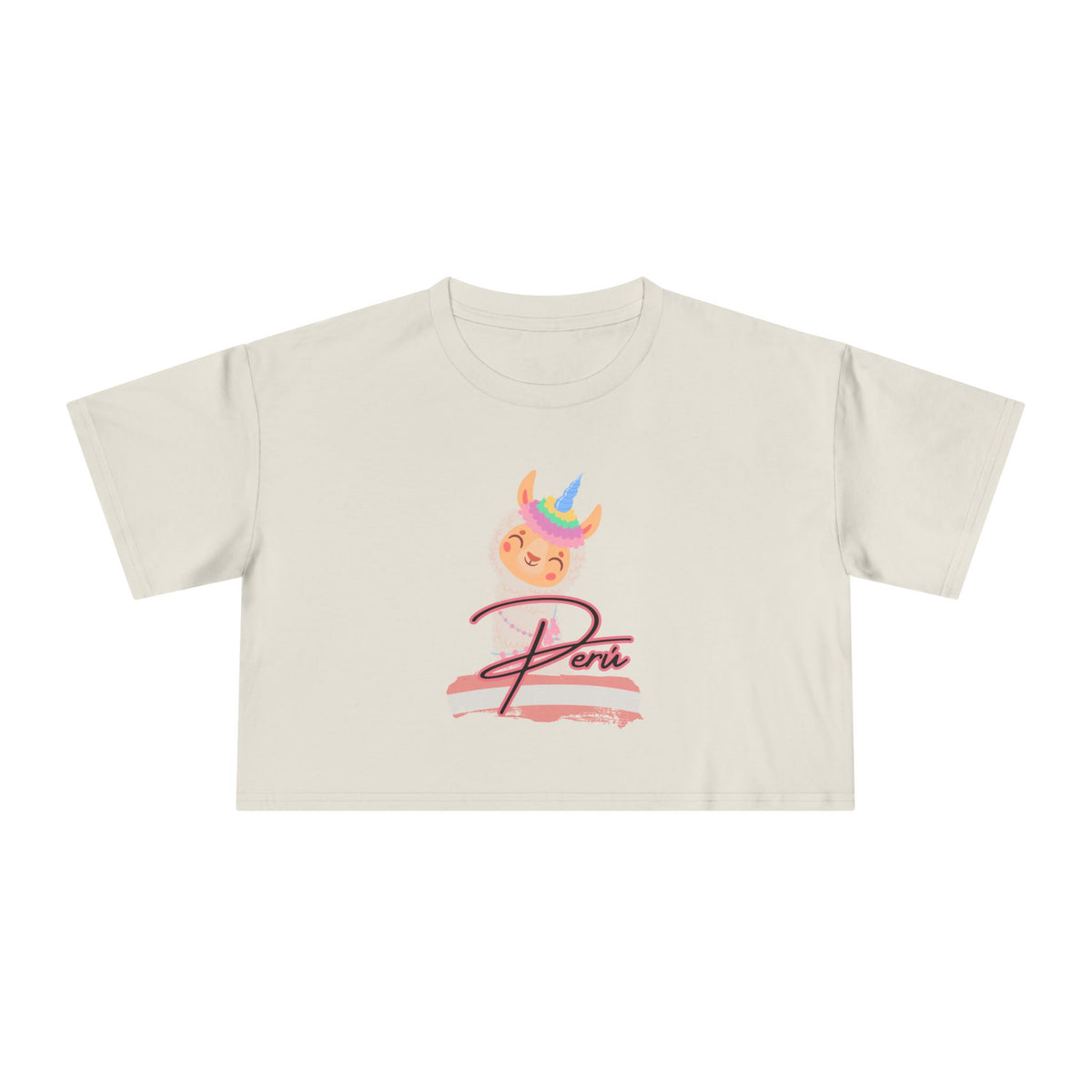 Best Peru Llama Unicorn Crop Top | Peruvian Gift USA