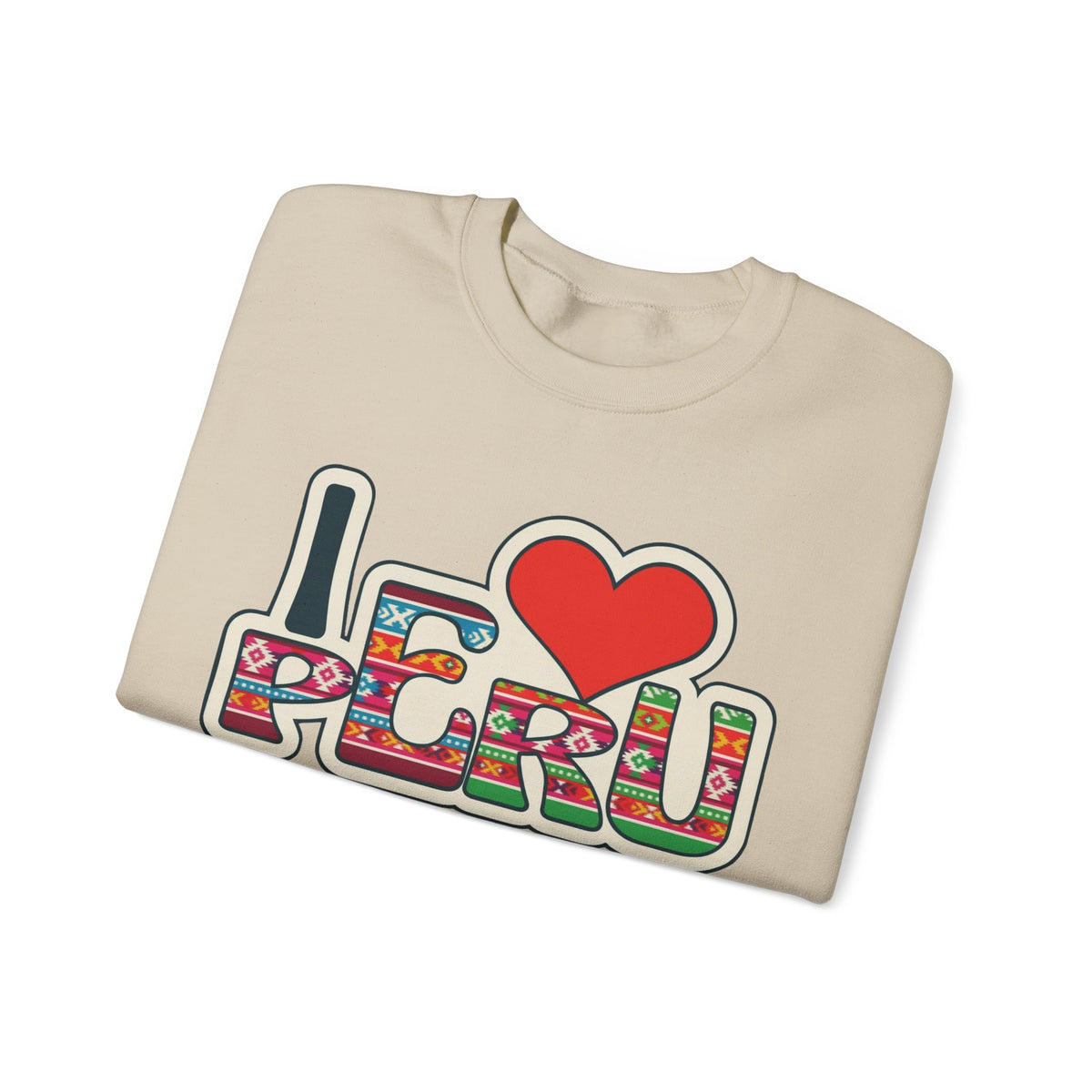 Best I Love Peru Sweatshirt - Andean Textile Crewneck Gift