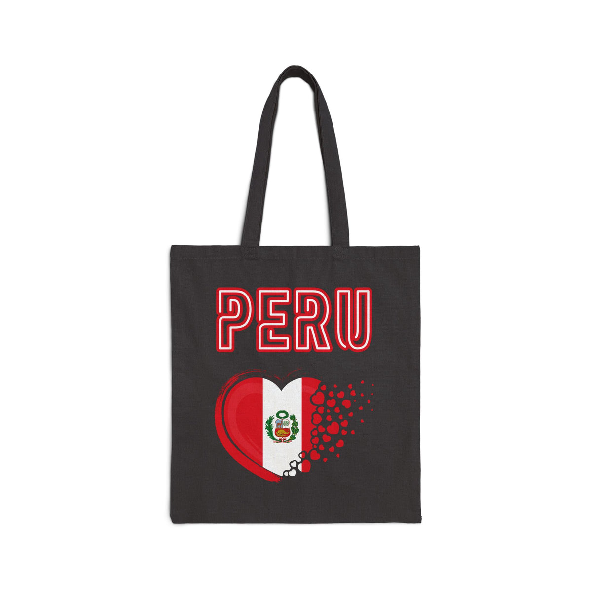 Best Peru Heart Flag Canvas Tote Bag