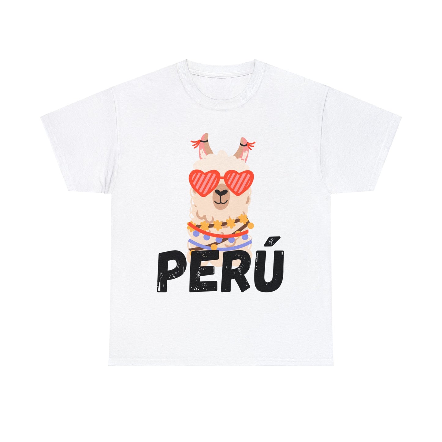 Peruvian Unisex T-Shirt "Llama Elegance"