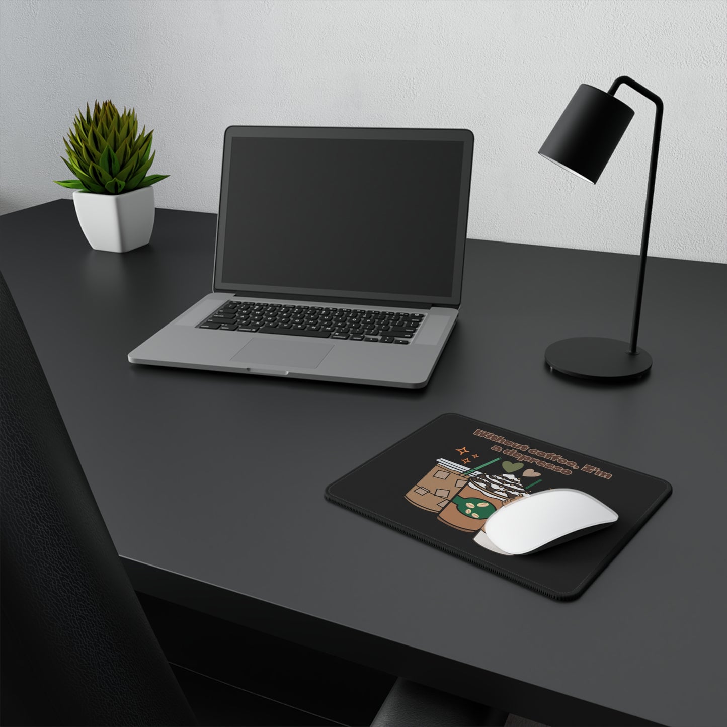 Best Coffee Non-Slip Mouse Pad "Without coffee, I'm a Depresso"