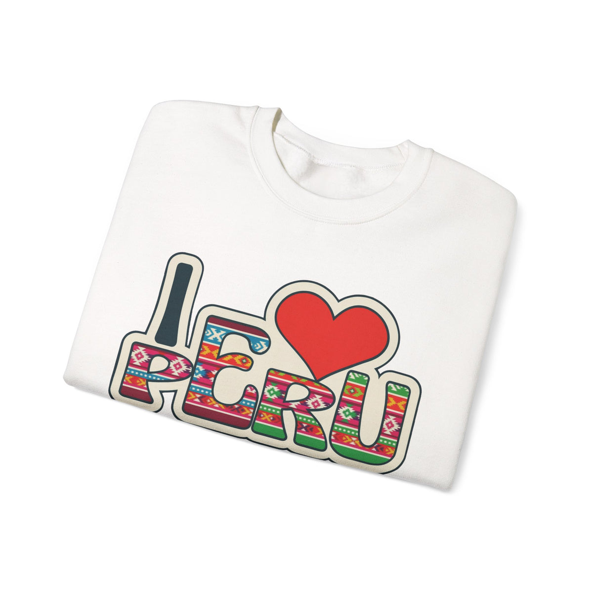 Best I Love Peru Sweatshirt - Andean Textile Crewneck Gift
