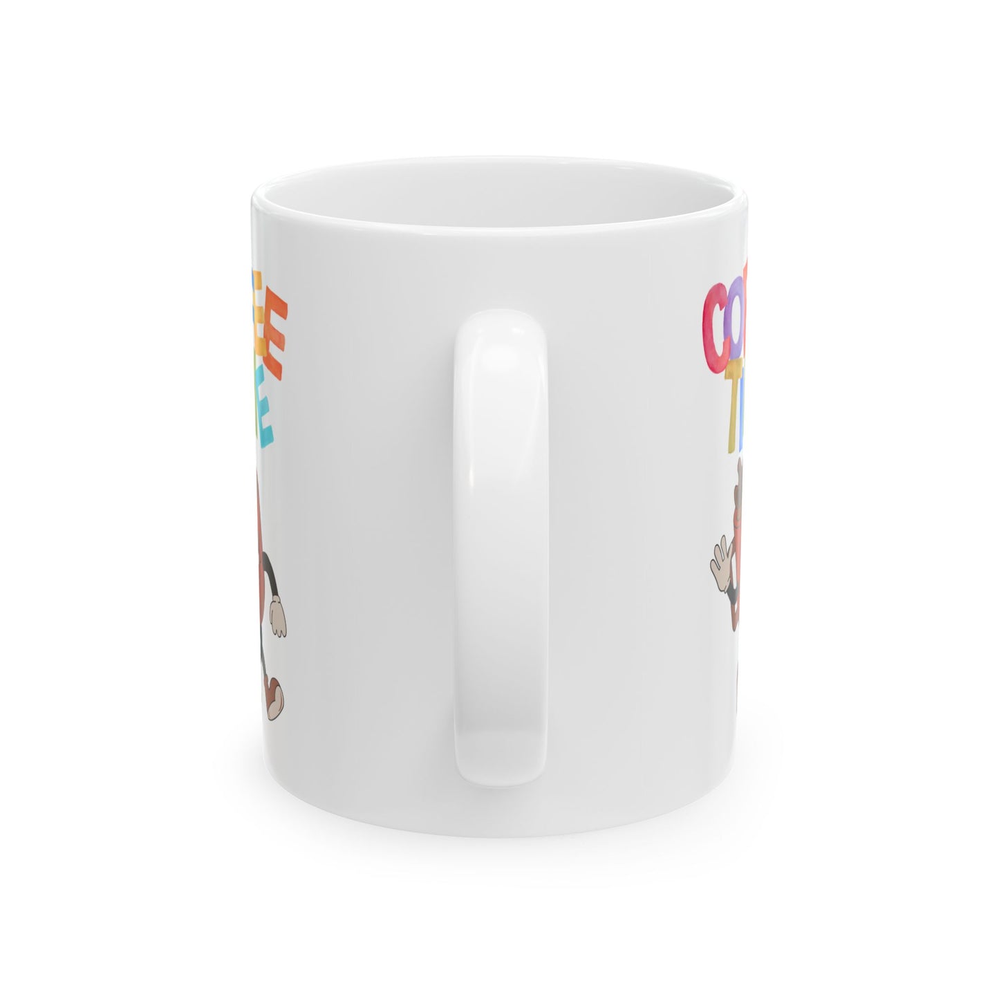 Best White Coffee Mug with Waving Coffee Companion: Bright Brew Buddy