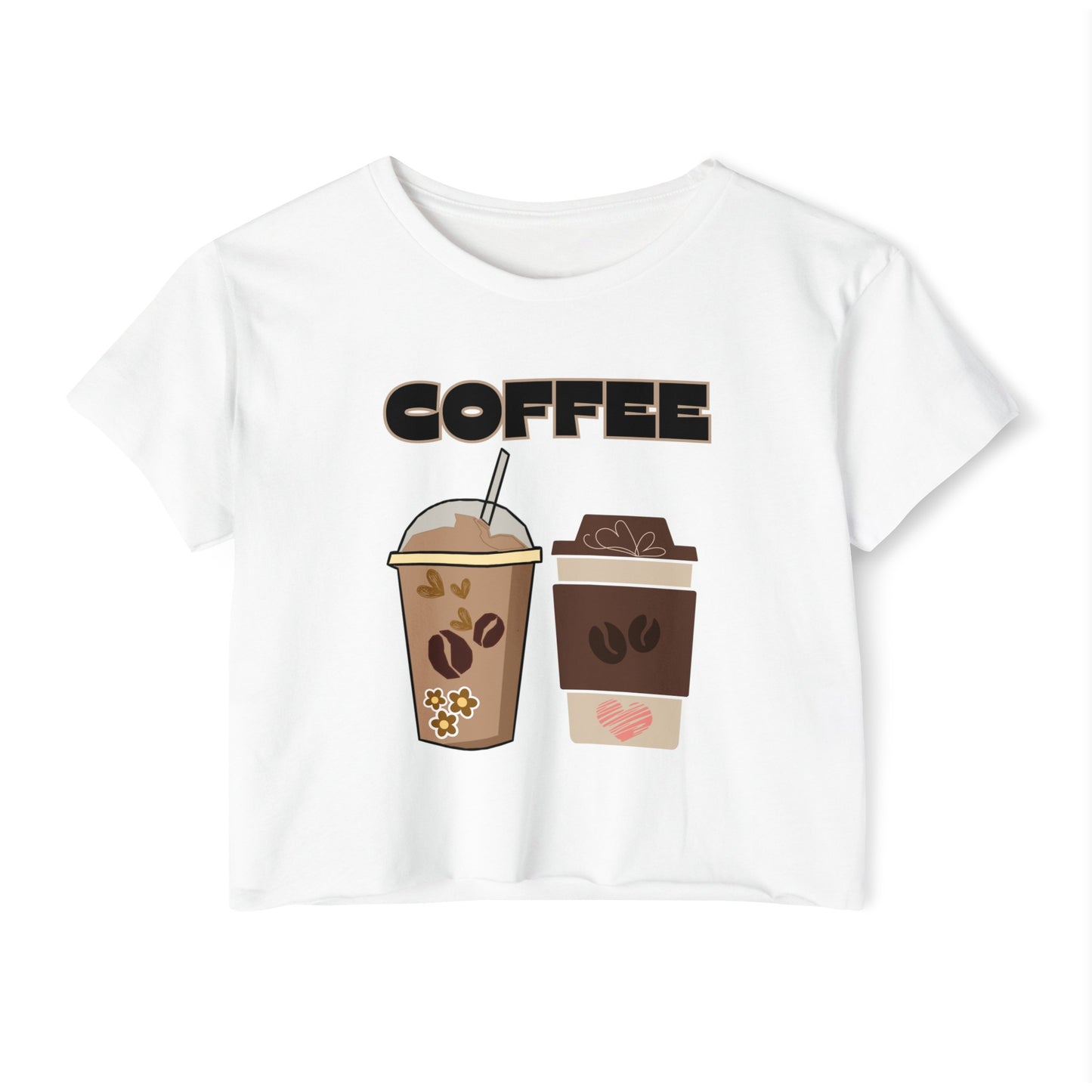 Best Coffee Cropped T-Shirt for Coffee-Loving Girls "Coffee"