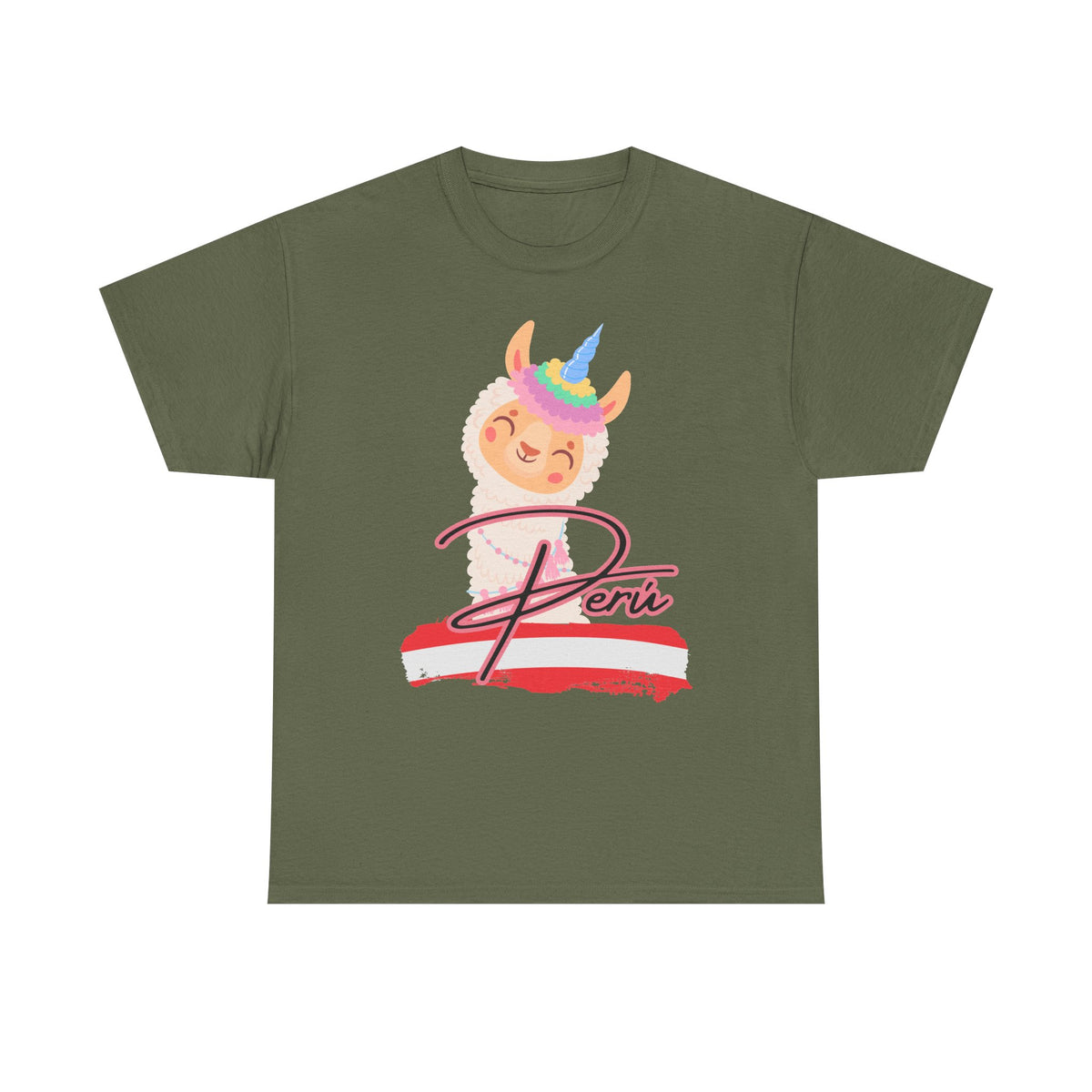 Best Peru Unicorn Llama T-Shirt USA Unisex Cute Peru Pride Tee