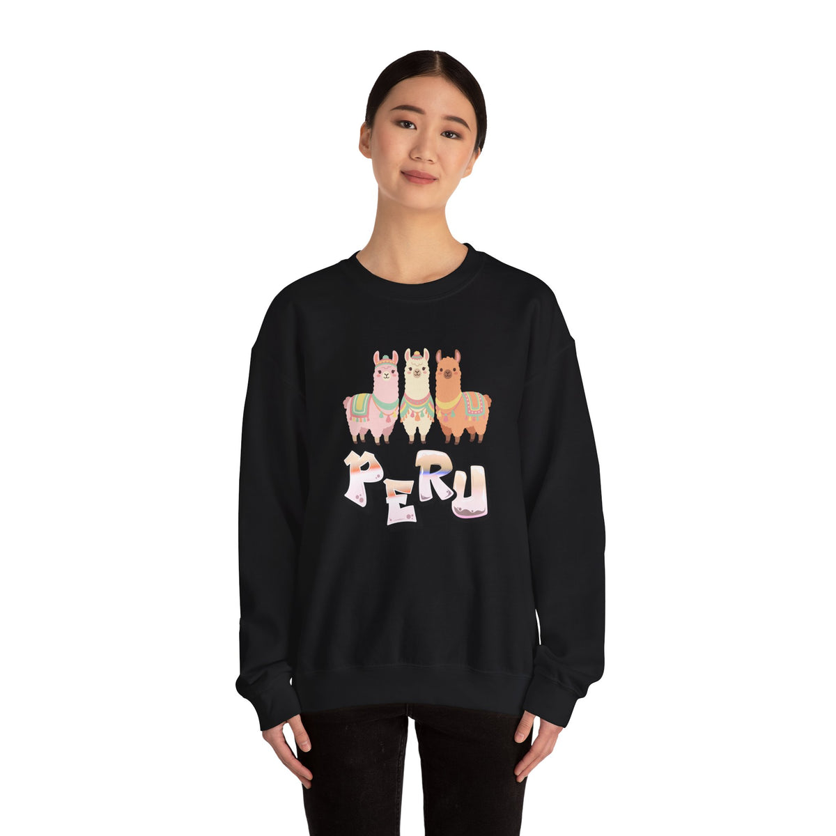 Best Pastel Llama Peru Sweatshirt - Cute Llamas Crewneck