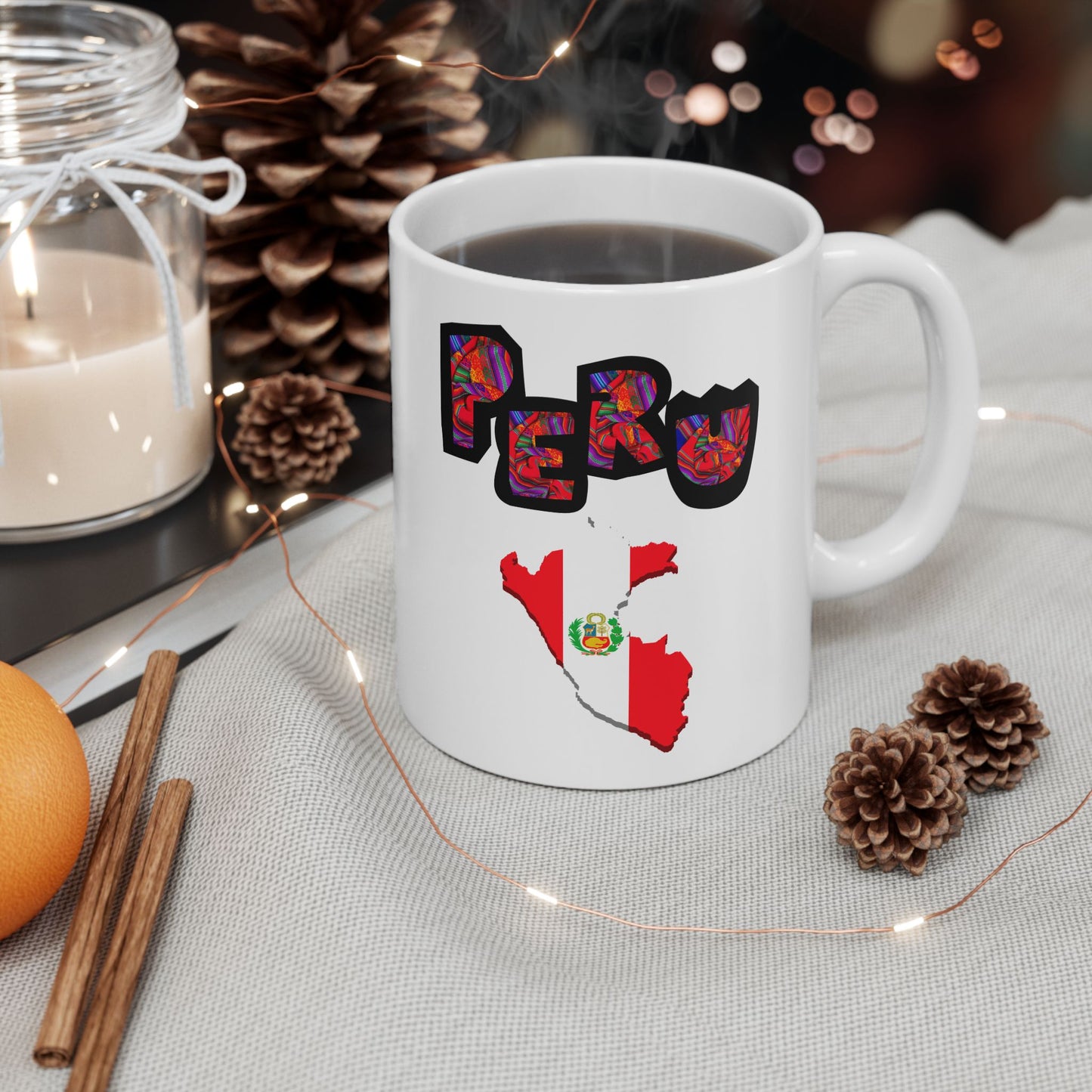 Best Peru Flag Map Coffee Mug - Peruvian Pride Gift