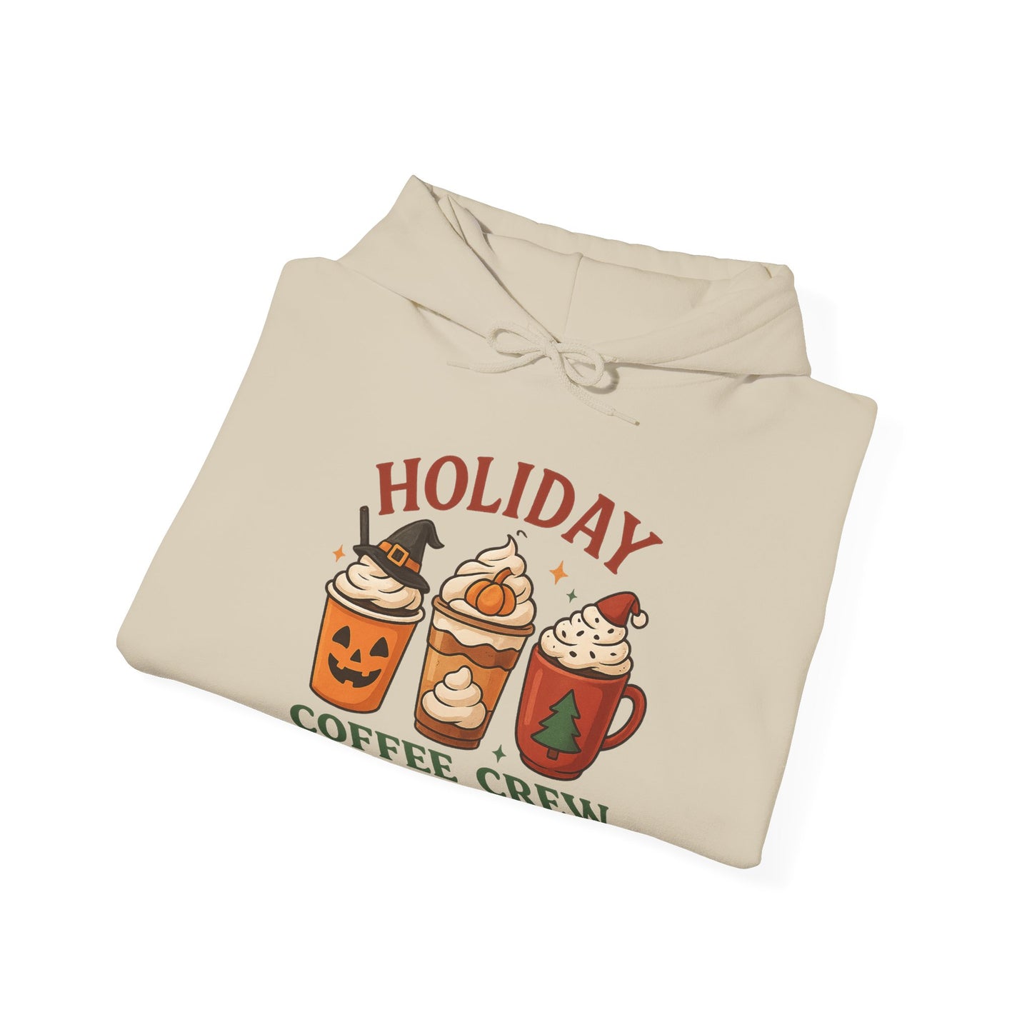 Holiday Coffee Crew Hoodie USA 🎃🦃🎄 – Unisex Coffee Hoodie for Every Season