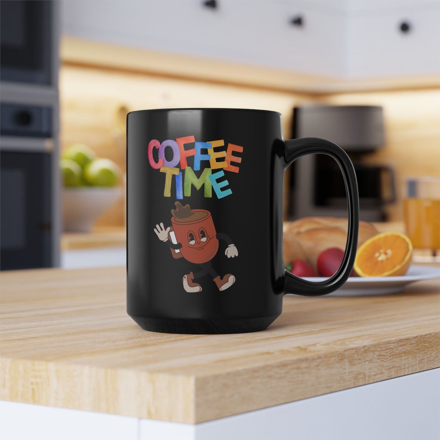 Best Black Coffee Mug with Cheerful Coffee Companion: Midnight Mocha Meetup