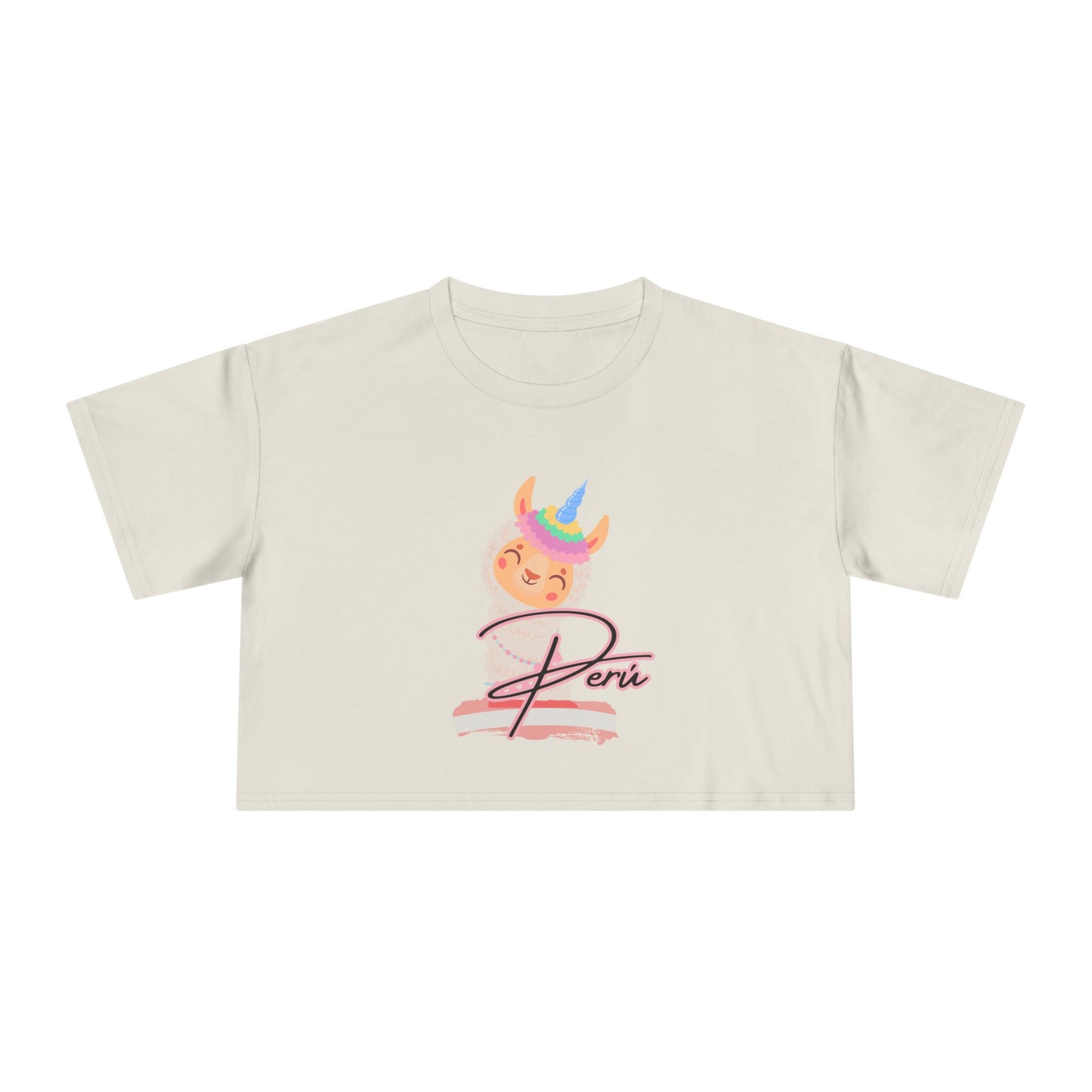 Best Peru Llama Unicorn Crop Top | Peruvian Gift USA