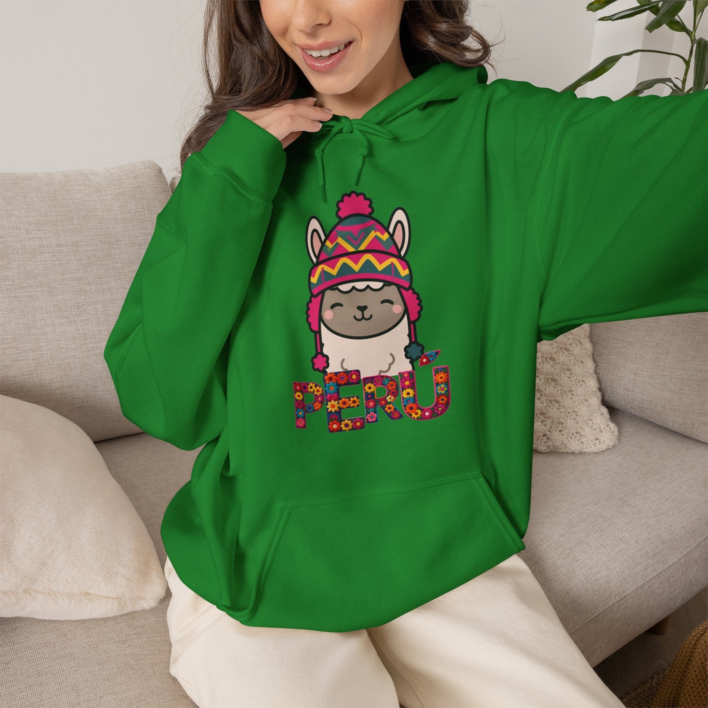 Best Peru Llama Chullo Hoodie - Cute Peruvian
