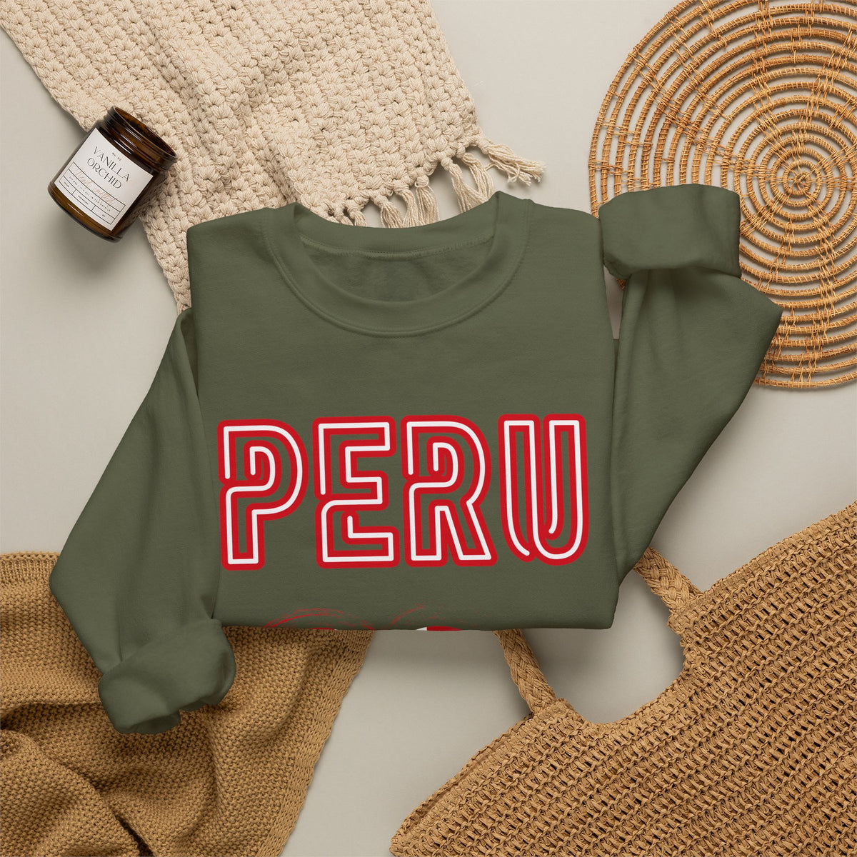 Best Peru Heart Flag Sweatshirt - Crewneck