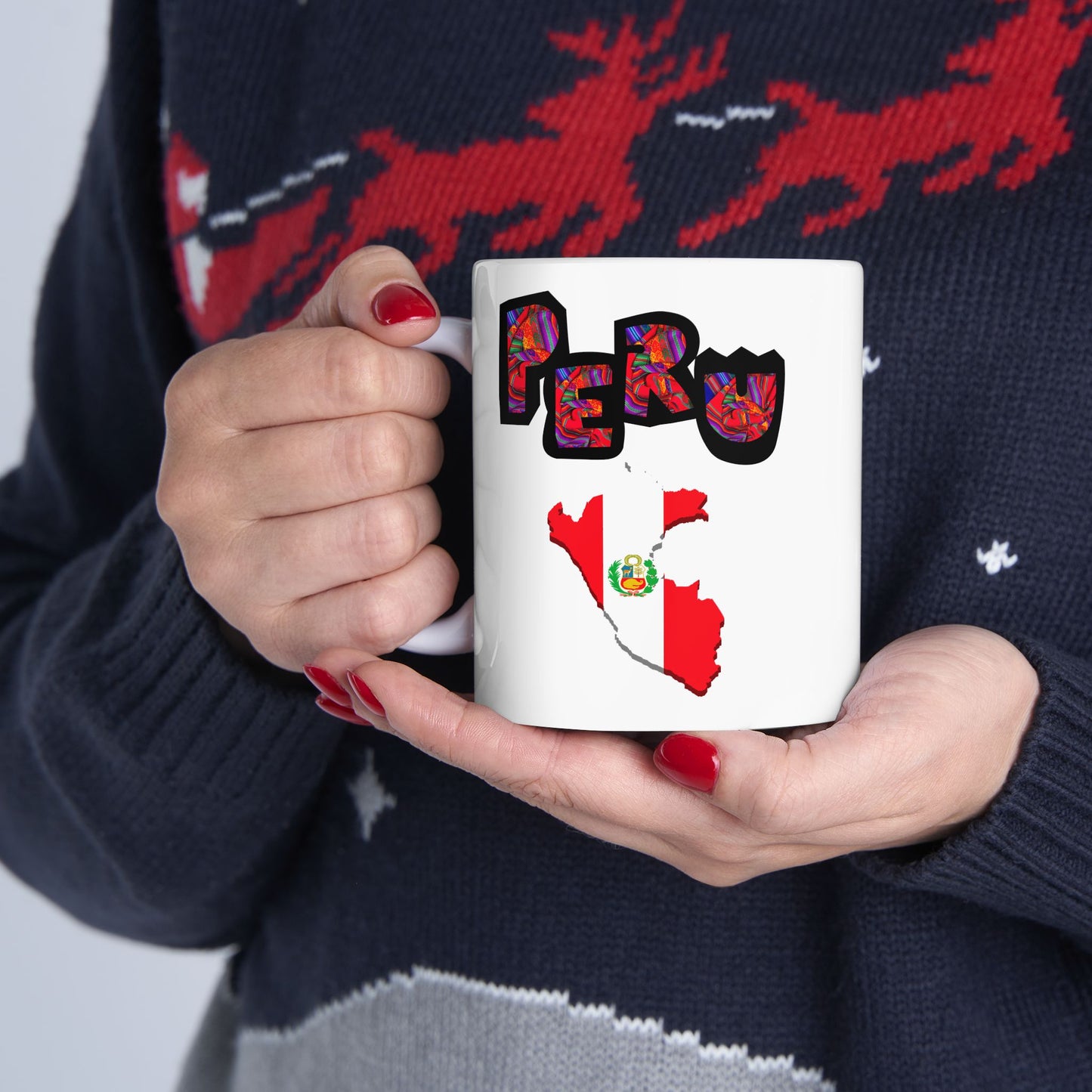 Best Peru Flag Map Coffee Mug - Peruvian Pride Gift