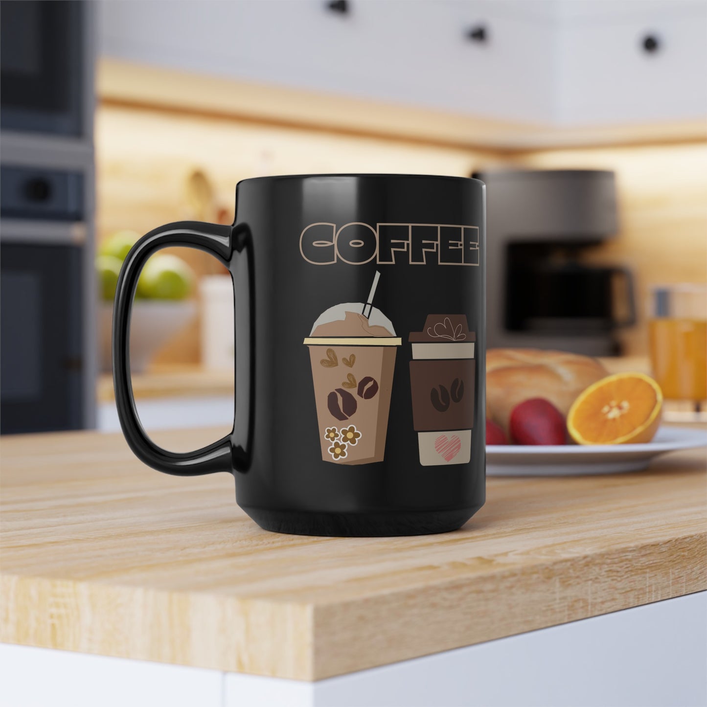 Best Coffee Black Mug (11oz, 15oz) "COFFEE"