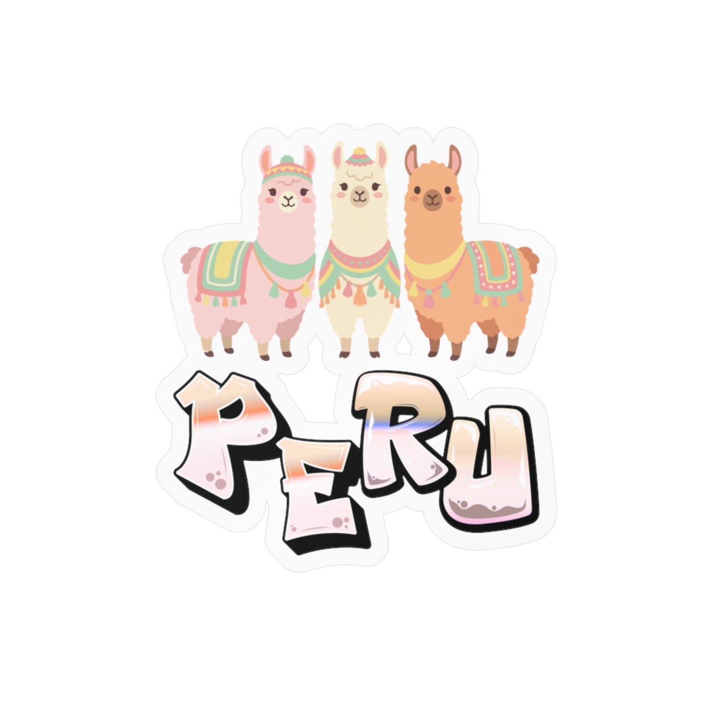 Best Peru Three Llamas Sticker - Vinyl Decal