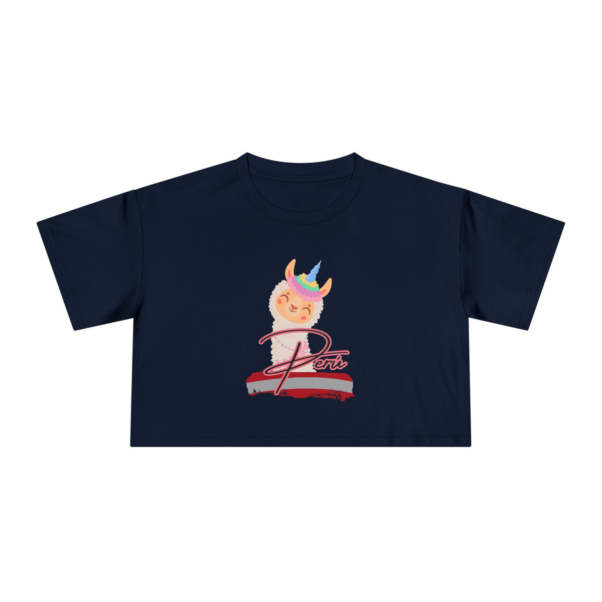 Best Peru Llama Unicorn Crop Top | Peruvian Gift USA