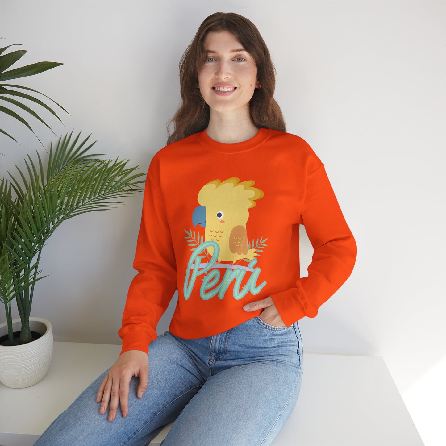 Best Unisex Sweatshirt Peruvian Inspired "Gallito de la Rocas"