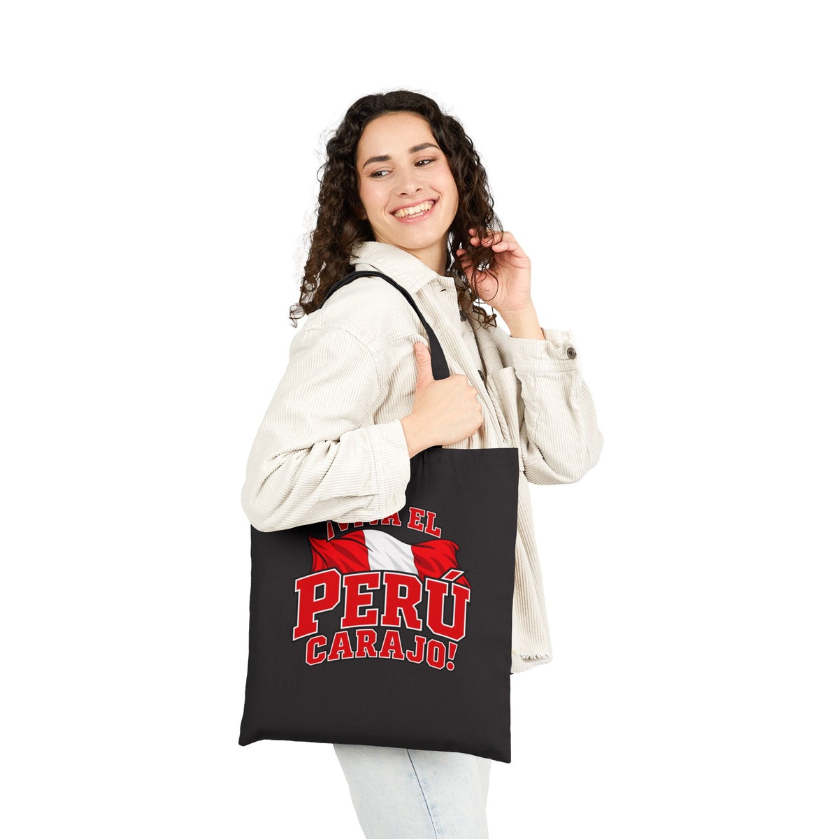 Best Viva el Perú Carajo Tote Bag - Peru Flag Canvas Gift