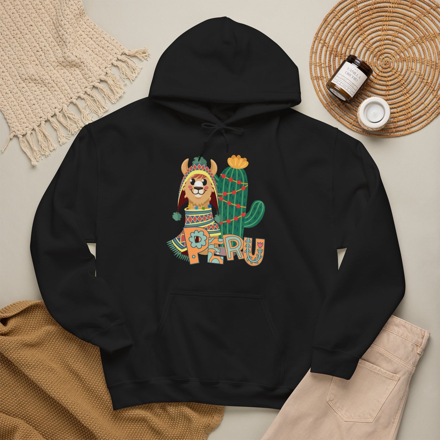 Best Peru Llama Cactus Hoodie - Peruvian Pullover