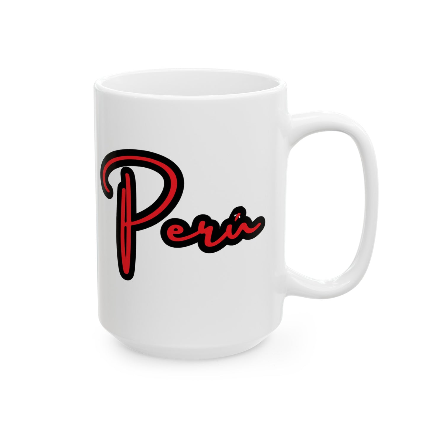 Best Peruvian Ceramic Coffee Mug, (11oz, 15oz) "Peru"