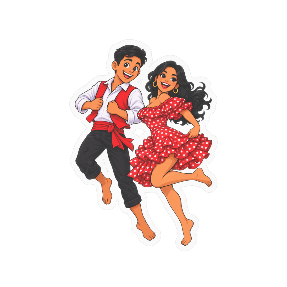 Best Peruvian Dance Couple Sticker - Afro-Peruvian Decal