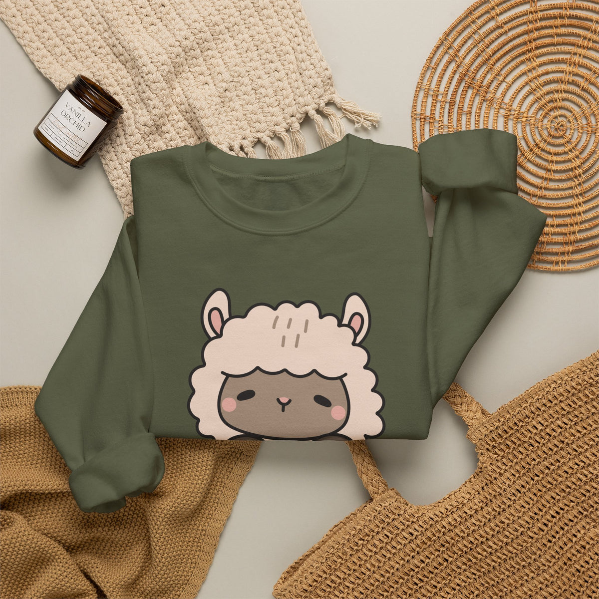 Best Peru Floral Llama Sweatshirt - Crewneck