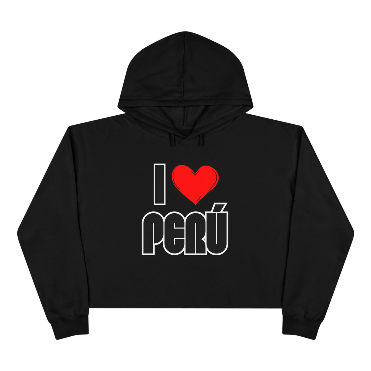 Best I Love Peru Crop Hoodie - Cute Peruvian Pride Gift
