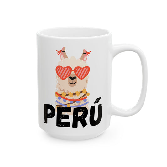 Best Peruvian Ceramic Coffee Mug "Llama Heart"