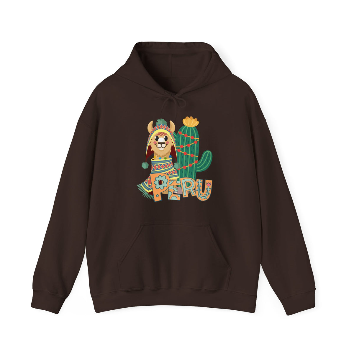 Best Peru Llama Cactus Hoodie - Peruvian Pullover