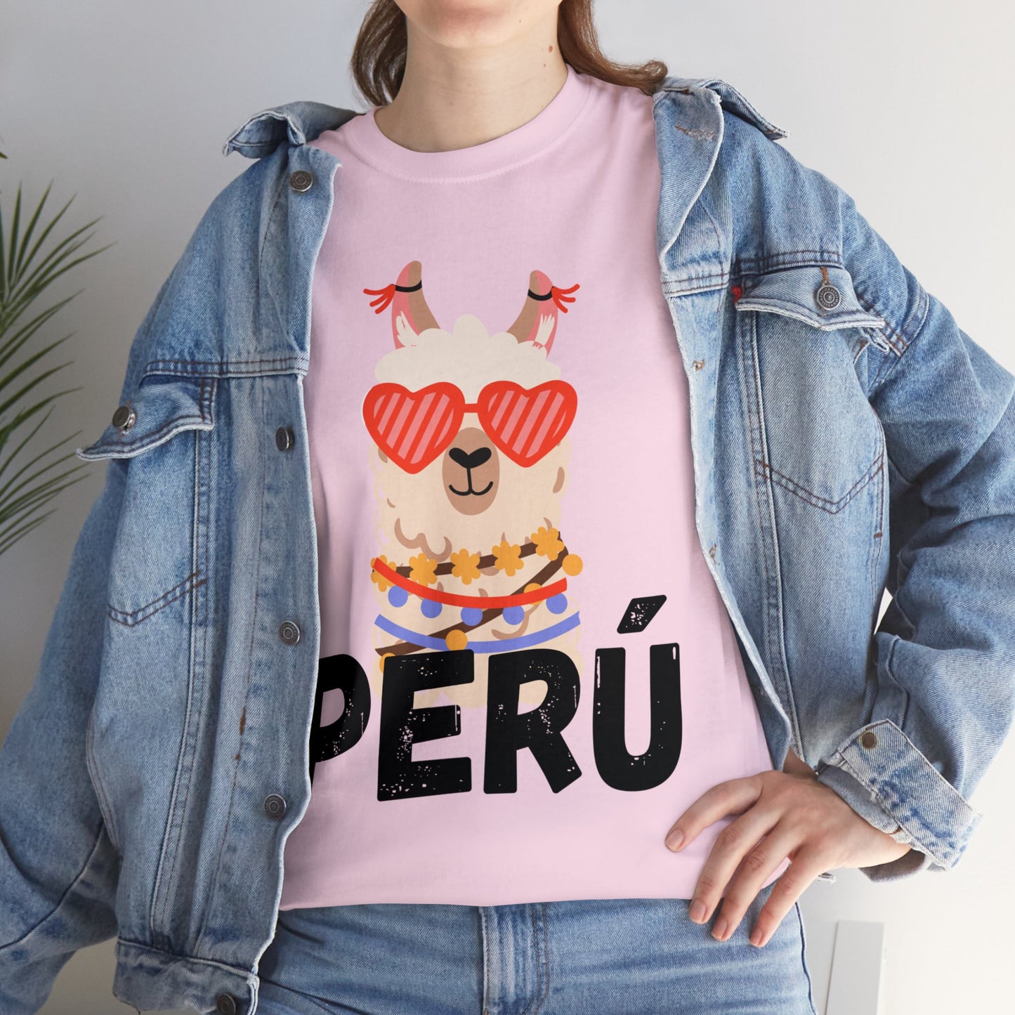 Peruvian Unisex T-Shirt "Llama Elegance"