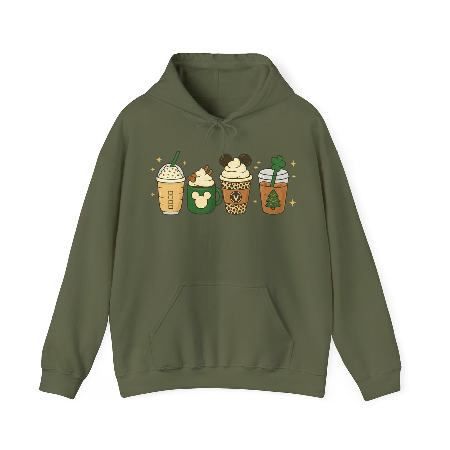 Seasonal Coffee Cups Hoodie USA ☕✨ – Unisex Coffee Hoodie for Every Occasion