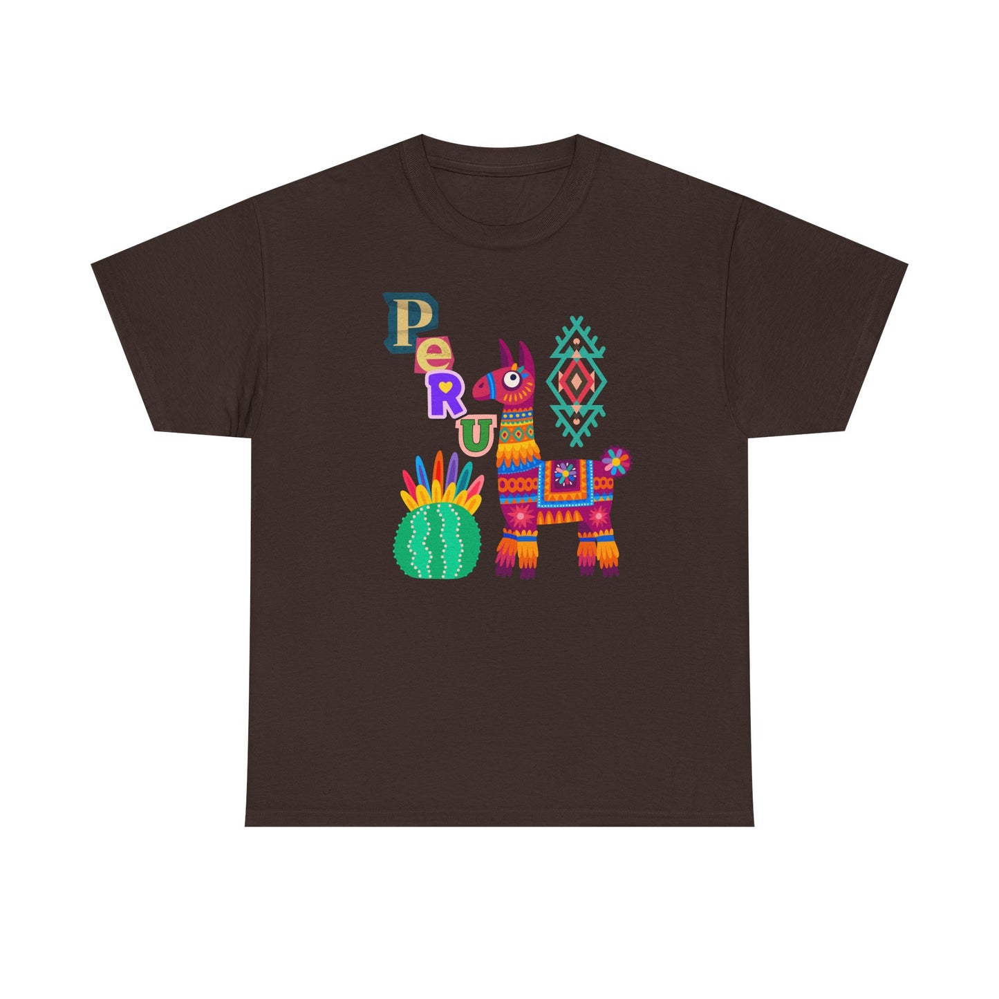 Best Peruvian Llama T-Shirt USA Colorful Peru Pride Unisex Te